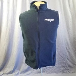 Patriots football fleece vest navy blue